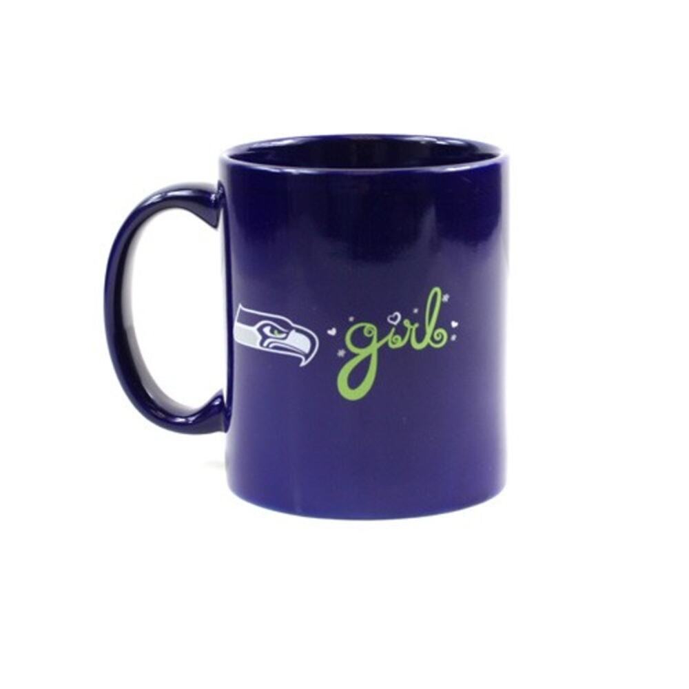 NFL Seahawks Girl 11oz Mug Ceramic Blue Seattle Coffee Teacup New